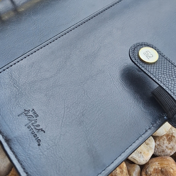 Daytimer Leather Planner 6 Ring Binder Journal Notebook Holder Snakeskin - Picture 9 of 15